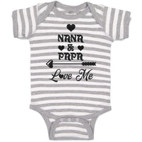 Baby Clothes Nana & Papa Love Me Baby Bodysuits Boy & Girl Cotton