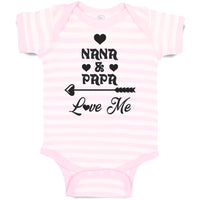 Baby Clothes Nana & Papa Love Me Baby Bodysuits Boy & Girl Cotton