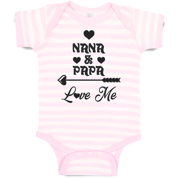 Baby Clothes Nana & Papa Love Me Baby Bodysuits Boy & Girl Cotton