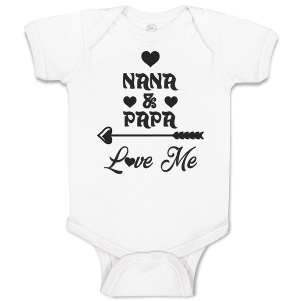 Baby Clothes Nana & Papa Love Me Baby Bodysuits Boy & Girl Cotton