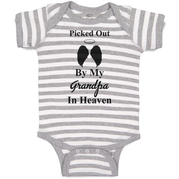 Baby Clothes Picked out by My Grandpa in Heaven Baby Bodysuits Boy & Girl Cotton