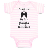 Baby Clothes Picked out by My Grandpa in Heaven Baby Bodysuits Boy & Girl Cotton