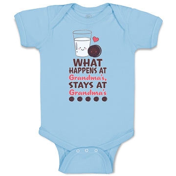 Baby Clothes Happens Grandma's, Stays Grandma's Glass Milk Cookies Cotton