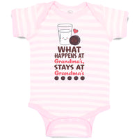 Baby Clothes Happens Grandma's, Stays Grandma's Glass Milk Cookies Cotton