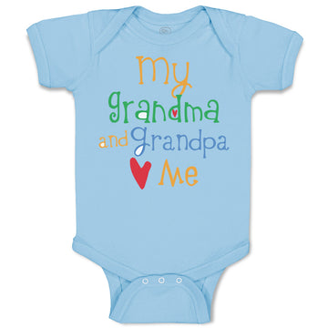 Baby Clothes My Grandpa and Grandma Loves Me Grandparents Baby Bodysuits Cotton
