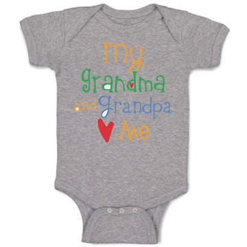 Baby Clothes My Grandpa and Grandma Loves Me Grandparents Baby Bodysuits Cotton
