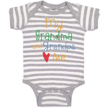 Baby Clothes My Grandpa and Grandma Loves Me Grandparents Baby Bodysuits Cotton
