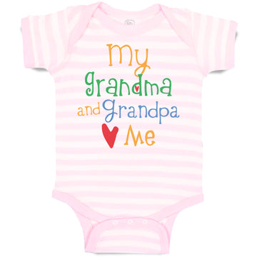 Baby Clothes My Grandpa and Grandma Loves Me Grandparents Baby Bodysuits Cotton