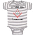 Baby Clothes My Dad Is A Freemason Dad Father's Day Baby Bodysuits Cotton