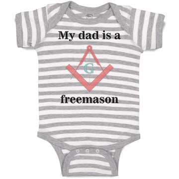 Baby Clothes My Dad Is A Freemason Dad Father's Day Baby Bodysuits Cotton