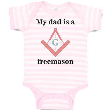 Baby Clothes My Dad Is A Freemason Dad Father's Day Baby Bodysuits Cotton