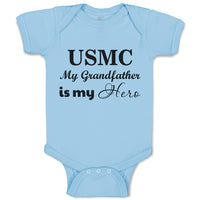 Baby Clothes Usmc My Grandfather Is My Hero Grandpa Grandfather Baby Bodysuits