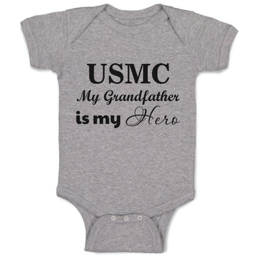 Baby Clothes Usmc My Grandfather Is My Hero Grandpa Grandfather Baby Bodysuits