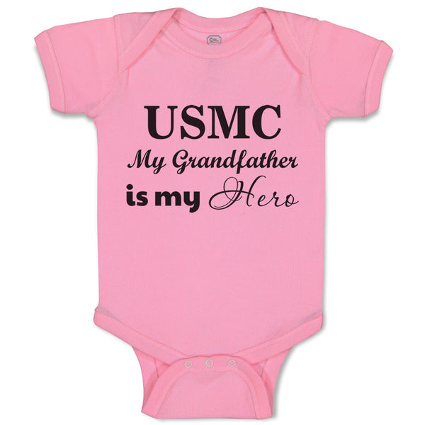 Baby Clothes Usmc My Grandfather Is My Hero Grandpa Grandfather Baby Bodysuits