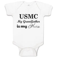 Baby Clothes Usmc My Grandfather Is My Hero Grandpa Grandfather Baby Bodysuits