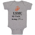 Baby Clothes Usmc My Uncle Is My Hero Baby Bodysuits Boy & Girl Cotton