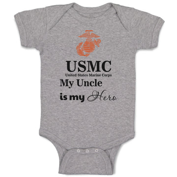 Baby Clothes Usmc My Uncle Is My Hero Baby Bodysuits Boy & Girl Cotton
