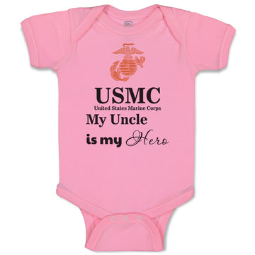 Baby Clothes Usmc My Uncle Is My Hero Baby Bodysuits Boy & Girl Cotton