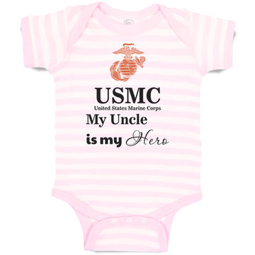 Baby Clothes Usmc My Uncle Is My Hero Baby Bodysuits Boy & Girl Cotton