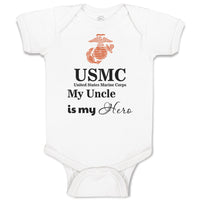 Baby Clothes Usmc My Uncle Is My Hero Baby Bodysuits Boy & Girl Cotton