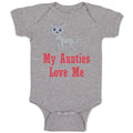 Baby Clothes My Aunties Loves Me Cat Aunt Baby Bodysuits Boy & Girl Cotton