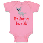 Baby Clothes My Aunties Loves Me Cat Aunt Baby Bodysuits Boy & Girl Cotton