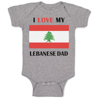 Baby Clothes I Love My Lebanese Dad Father's Day Baby Bodysuits Cotton