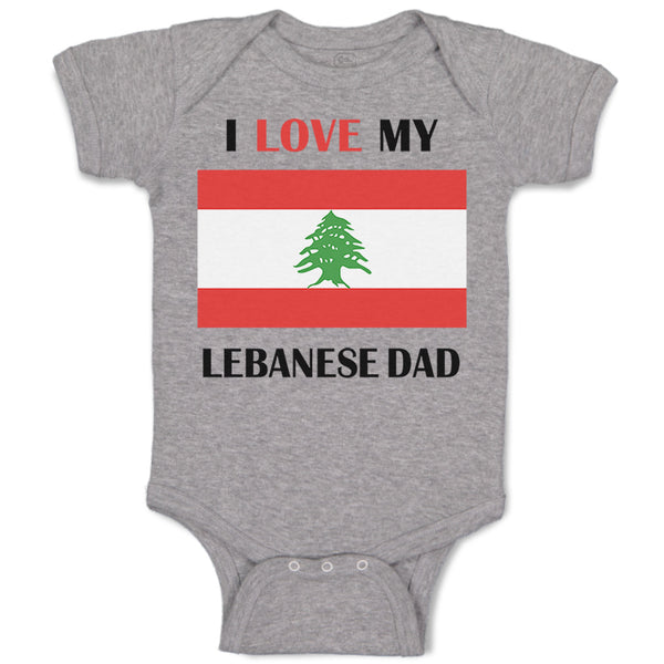 Baby Clothes I Love My Lebanese Dad Father's Day Baby Bodysuits Cotton