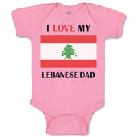 Baby Clothes I Love My Lebanese Dad Father's Day Baby Bodysuits Cotton