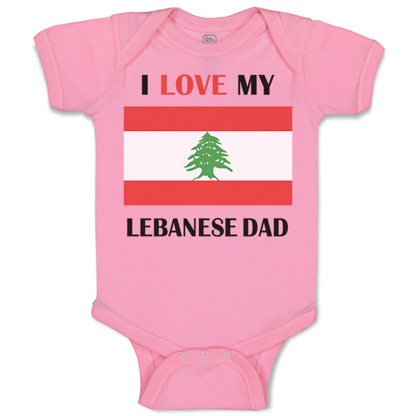 Baby Clothes I Love My Lebanese Dad Father's Day Baby Bodysuits Cotton