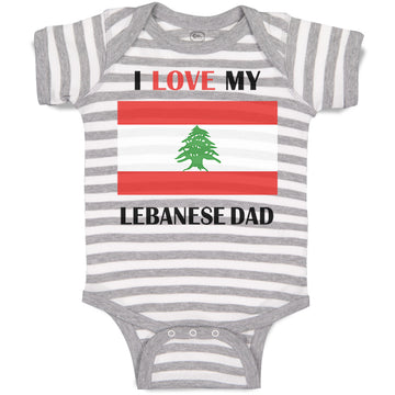 Baby Clothes I Love My Lebanese Dad Father's Day Baby Bodysuits Cotton