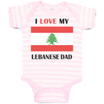 Baby Clothes I Love My Lebanese Dad Father's Day Baby Bodysuits Cotton