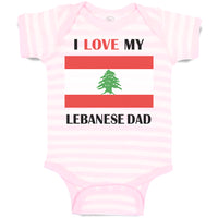 Baby Clothes I Love My Lebanese Dad Father's Day Baby Bodysuits Cotton