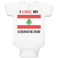 Baby Clothes I Love My Lebanese Dad Father's Day Baby Bodysuits Cotton