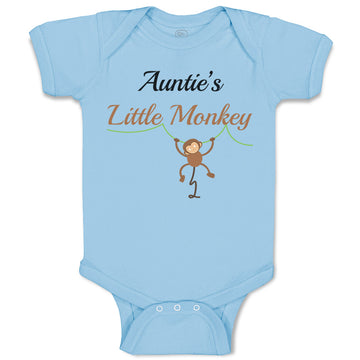 Baby Clothes Auntie's Little Monkey Aunt Funny Humor Baby Bodysuits Cotton