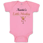 Baby Clothes Auntie's Little Monkey Aunt Funny Humor Baby Bodysuits Cotton