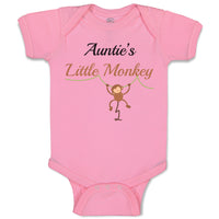 Baby Clothes Auntie's Little Monkey Aunt Funny Humor Baby Bodysuits Cotton