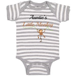 Baby Clothes Auntie's Little Monkey Aunt Funny Humor Baby Bodysuits Cotton