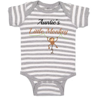 Baby Clothes Auntie's Little Monkey Aunt Funny Humor Baby Bodysuits Cotton