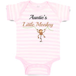 Baby Clothes Auntie's Little Monkey Aunt Funny Humor Baby Bodysuits Cotton