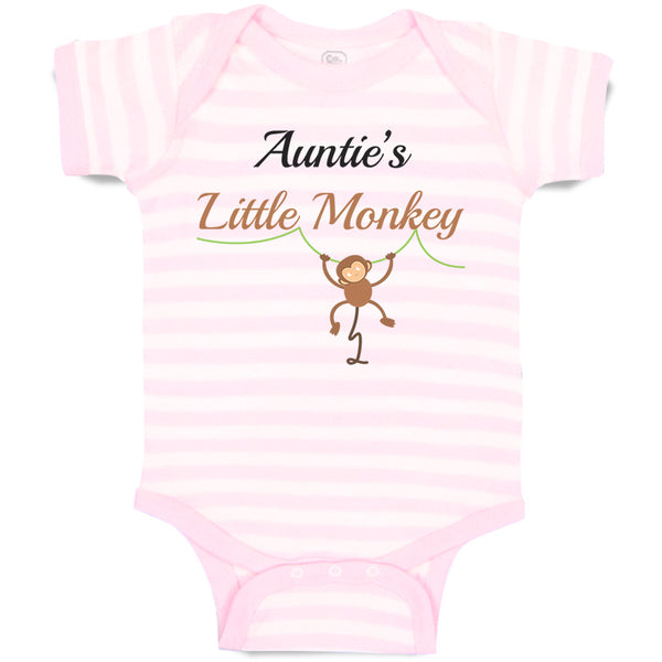 Baby Clothes Auntie's Little Monkey Aunt Funny Humor Baby Bodysuits Cotton