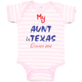 Baby Clothes My Aunt in Texas Loves Me Baby Bodysuits Boy & Girl Cotton