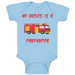 Baby Clothes My Uncle Is A Firefighter B Baby Bodysuits Boy & Girl Cotton