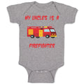 Baby Clothes My Uncle Is A Firefighter B Baby Bodysuits Boy & Girl Cotton