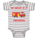 Baby Clothes My Uncle Is A Firefighter B Baby Bodysuits Boy & Girl Cotton