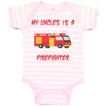 Baby Clothes My Uncle Is A Firefighter B Baby Bodysuits Boy & Girl Cotton