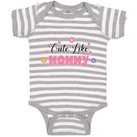 Baby Clothes Cute like Mommy Baby Bodysuits Boy & Girl Newborn Clothes Cotton