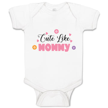 Baby Clothes Cute like Mommy Baby Bodysuits Boy & Girl Newborn Clothes Cotton