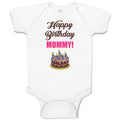 Baby Clothes Happy Birthday Mommy! Baby Bodysuits Boy & Girl Cotton