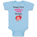 Baby Clothes Happy First Mother's Day Mammy Baby Bodysuits Boy & Girl Cotton